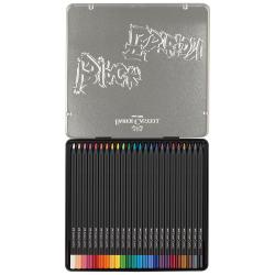 FABER-CASTELL Buntstifte Black Edition 24er Metalletui mehrere Farben