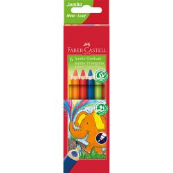 FABER-CASTELL Buntstifte Jumbo Dreikant 6 Stück mehrfarbig