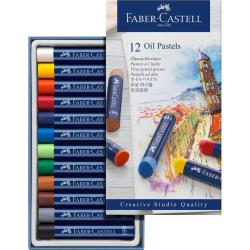 FABER-CASTELL Ölpastellkreiden 12 Stück mehrere Farben