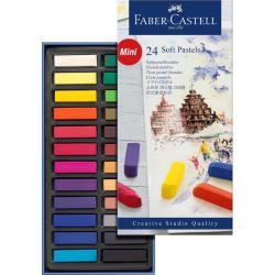 FABER-CASTELL Softpastellkreiden Mini 24 Stück mehrere Farben