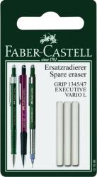 FABER-CASTELL Ersatzradierer für Druckbleistift Grip 1345/1347 3 Stück weiß