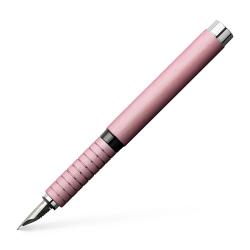 Füllfederhalter in rosa Farbe mit metallischem Finish. Der Griff hat eine geriffelte Struktur.