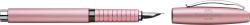 Füllfederhalter in rosa Farbe mit metallischem Finish. Der Griff hat eine geriffelte Struktur.