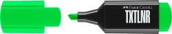 Grüner Textmarker mit einer spitzen Kante. Der Deckel ist ebenfalls grün.