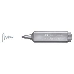 Grauer Marker mit der Aufschrift Shiny Silver. Neben dem Marker eine silberne Farbprobe.