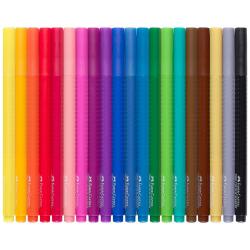 FABER-CASTELL Filzstifte GRIP Colour Marker 20 Stück im Etui mehrfarbig