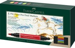 FABER-CASTELL Tuschestift Pitt Artist Pen Dual Marker 5 Stück mehrere Farben