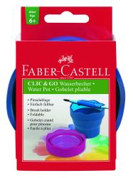 FABER-CASTELL Wasserbecher Clic&Go blau