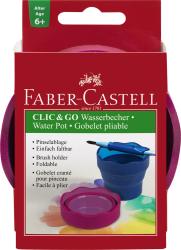 FABER-CASTELL Wasserbecher Clic&Go rot/brombeere 