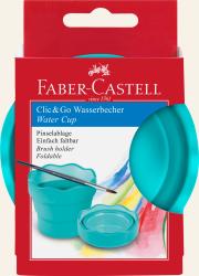 Türkisfarbener Blumentopf aus flexiblem Material. Der Rand ist wellenförmig gestaltet.