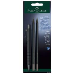 FABER CASTELL Schreibset Urban Kugelschreiber + 2 Bleistifte XB schwarz 