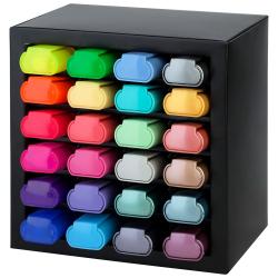 FABER-CASTELL Textliner 46 24er Tischset mit 7x Neon, 9x Pastell und 8x Metallicfarben