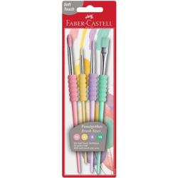 Faber-Castell Pinsel 4er Set Pastell Softgriffstück BK 