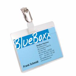 DURABLE Namensschild mit Clip 9 x 6 cm 5 Stück transparent