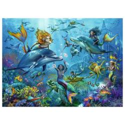 RAVENSBURGER Kinderpuzzle Abenteuer unter Wasser 100 Teile bunt