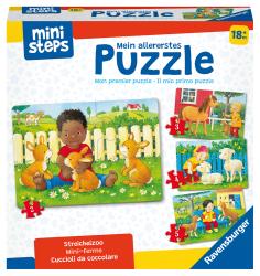 Ravensburger mini steps, Mein allererstes Puzzle: Streichelzoo, 11,5x16,5 cm