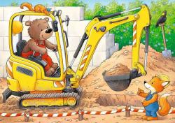 RAVENSBURGER Kinderpuzzle Tiere auf der Baustelle 4 Puzzles bunt