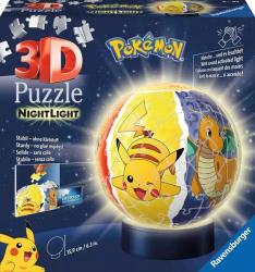 RAVENSBURGER 3D Puzzle-Ball Nachtlicht Pokémon 72 Teile bunt