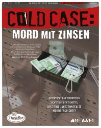 Spielcover für 'Cold Case: Mord mit Zinsen'. Abbildung eines Geldkoffers mit Geldscheinen und einem Banktresor.