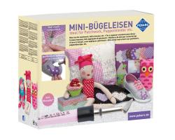 Verpackung für ein Mini-Bügeleisen. Ideal für Patchwork und Puppenkleider.