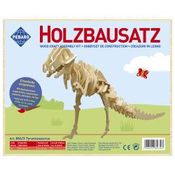 Holzmodell eines Tyrannosaurus Rex. Besteht aus mehreren zusammengefügten Teilen.
