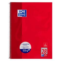 OXFORD Collegeblock A4+ kariert 80 Blatt rot