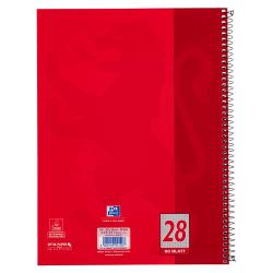 OXFORD Collegeblock A4+ kariert 80 Blatt rot