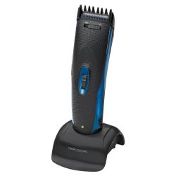 Haarschneider in Schwarz und Blau. Aufladestation inklusive.
