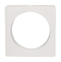 Verpackung für eine quadratische Gießform für Vasen. Zwei Vasen in verschiedenen Farben sind abgebildet.
