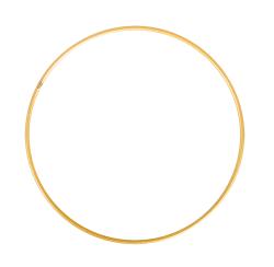 goldener, dünner Ring. Kreisförmig, ohne Verzierung. Schlichte, elegante Form.