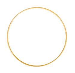 goldener, dünner Ring ohne Verzierung. Kreisförmig und schlicht.