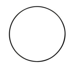 schwarzer, runder Ring. Einfaches Design, keine Verzierungen.
