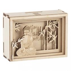 RAYHER 3D-Geschenkbox aus Holz Enjoy 11 Teile natur