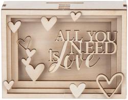 RAYHER 3D-Geschenkbox aus Holz Love 14 Teile natur