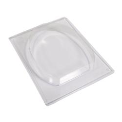 Transparente Kunststoffform in ovaler Form. Eignet sich zum Gießen oder Formen.