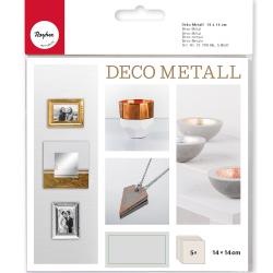 RAYHER Deco-Metall 14 x 14 cm 5 Blatt silber