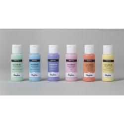 RAYHER Acrylfarben-Set Pastell 6 x 60 ml