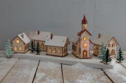RAYHER Holzbausatz Lichterdorf 84-teilig