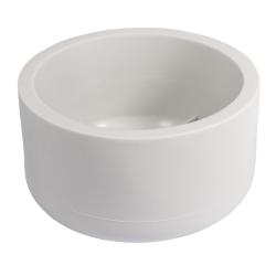 Verpackung für eine Silikon-Gießform in Form einer Schale. Die Schale hat eine geriffelte Oberfläche und ist für Dekorationsideen gedacht.