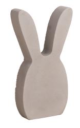 Durchsichtige Backform in Form eines Hasen. Flache Unterlage mit erhobenen Ohren.
