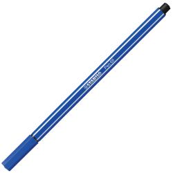 blauer Filzstift mit schwarzem Deckel. Auf dem Stift steht 'STABILO Pen 68'.