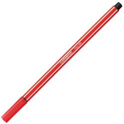 roter Filzstift mit schwarzem Deckel. Der Stift hat eine runde Form und ist für das Zeichnen geeignet.