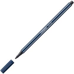 Dunkelblauer Filzstift mit abnehmbarer Kappe. Der Stift hat eine feine Spitze.
