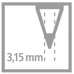 Paket mit zwei dreikantigen Bleistiften. Ergonomisches Design, verbessert das Schreiben.