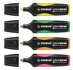 STABILO Umweltfreundlicher Textmarker GREEN BOSS 4er Pack
