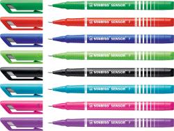 STABILO Fineliner-Set Sensor F Fancy 0,3 mm 8 Stück mehrere Farben