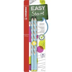 STABILO EASYgraph Dreikant-Bleistift für Linkshänder 2er Pack blau
