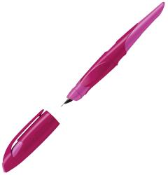 Fuchsia farbiger Textmarker mit einer spitzen Kante. Ergonomisches Design mit Clip.
