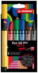 STABILO Fasermaler Pen 68 MAX Arty 6er