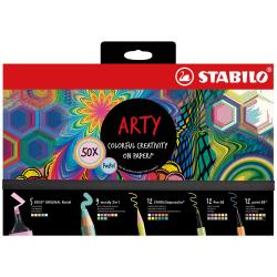 STABILO Arty Creative Set Pastel 50 Stück mehrere Farben